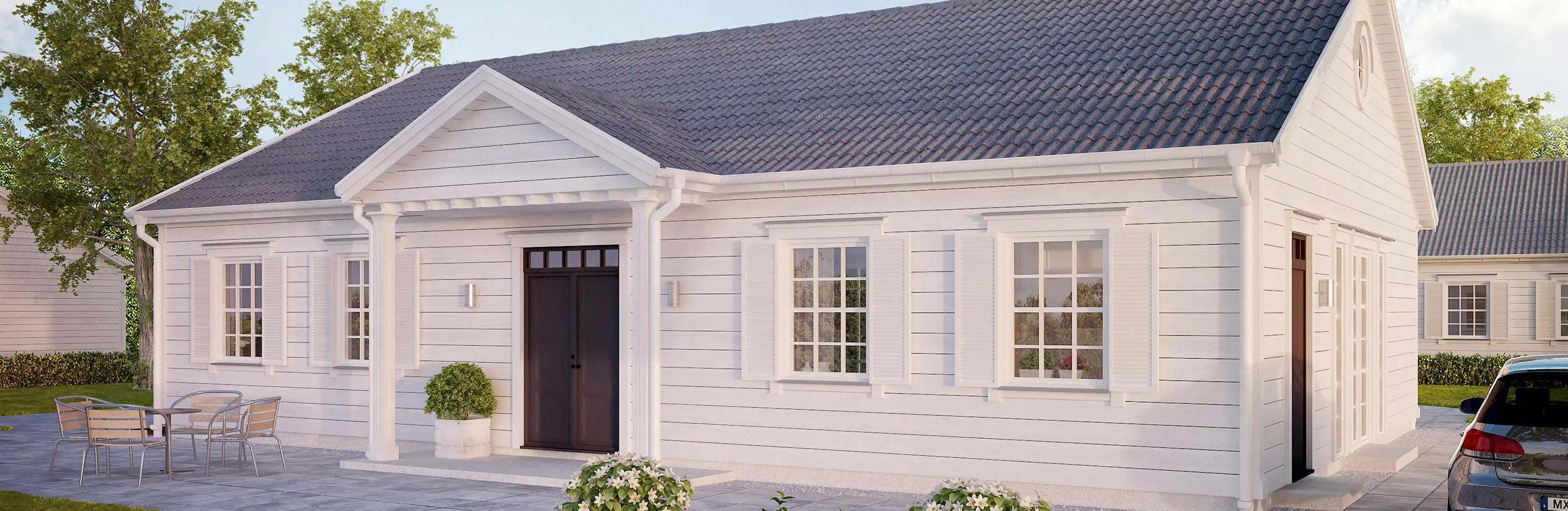 Newton är ett hus från Mjöbäcksvillan i New Englandstil med en helt unik planlösning,